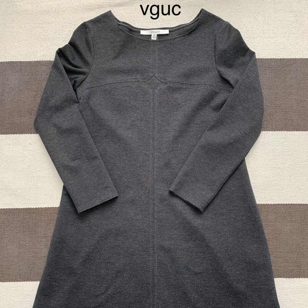 Max Studio M size M charcoal gray tunic dress